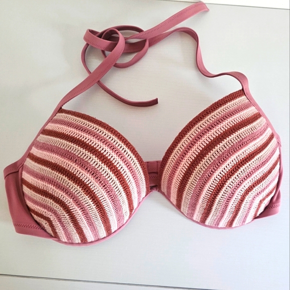 Shade & Shore Women's Shore Crochet Bikini Top Size 38D - Picture 2 of 10